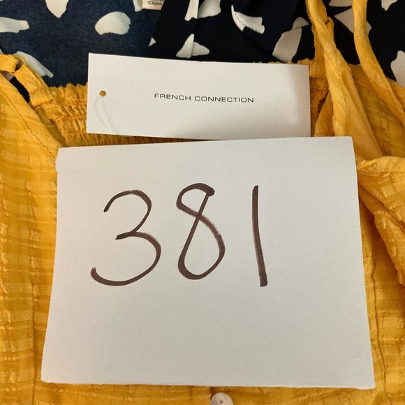 NWT French Connection Tank Womens Sz 4 Yellow Orange Purple Tiered Buttons - Picture 14 of 14